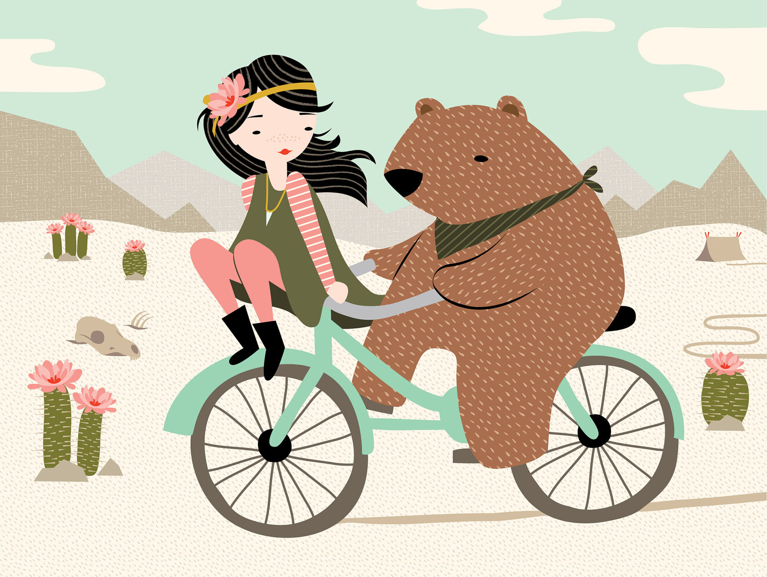 girl-bear-bike-vintage-kids-room