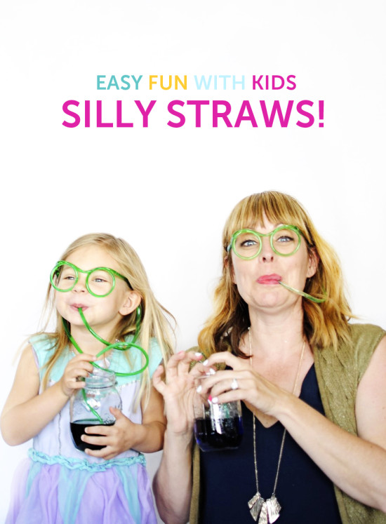 Easy fun with kids - drink from silly straws - Fabulistas