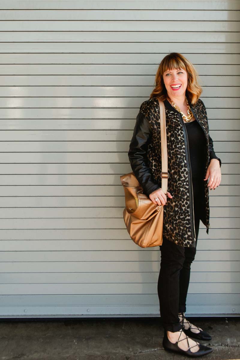 leopard print coat for transitional weather for moms - Fabulistas