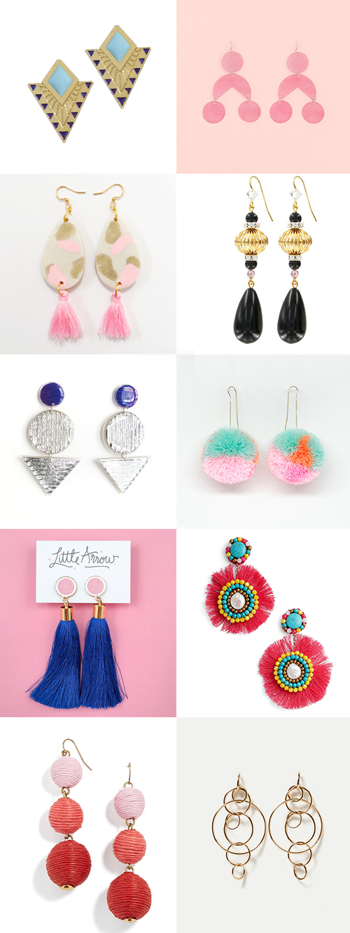 statement earrings with drops and fringe for Summer - Fabulistas